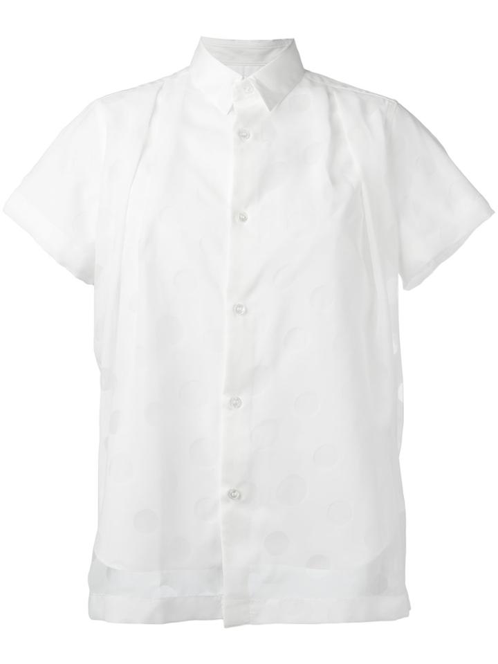 Comme Des Garçons Noir Kei Ninomiya Pleat Detail Shirt - White
