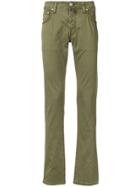 Jacob Cohen Straight Fit Trousers - Green