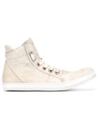 A Diciannoveventitre Distressed Hi-top Sneakers - White