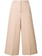Twin-set Wide-legged Cropped Trousers - Brown