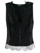 Tom Ford Stretch Lace Tank Top - Black