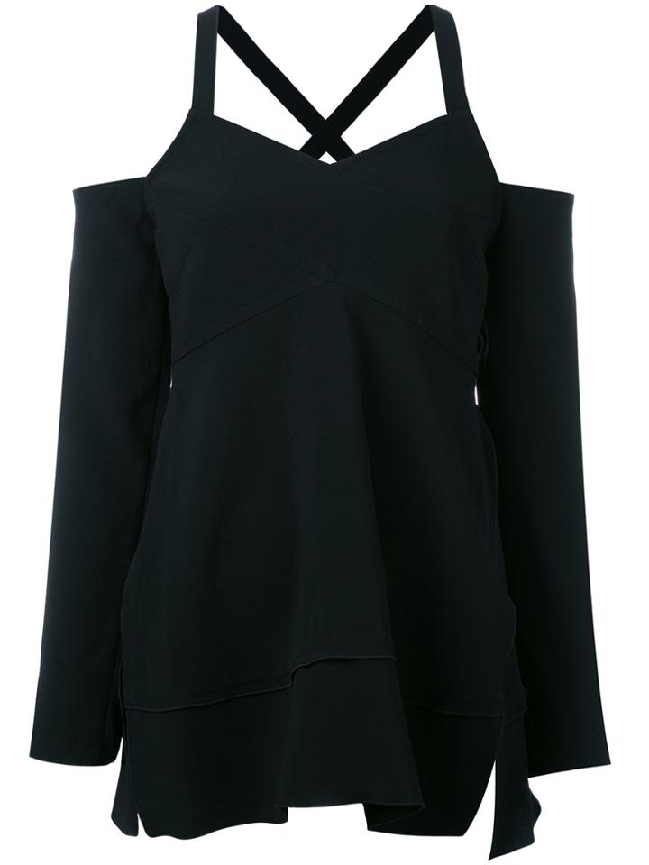 Proenza Schouler Cold Shoulder Top - Black