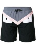Fendi Bag Bugs Swim Shorts - Black