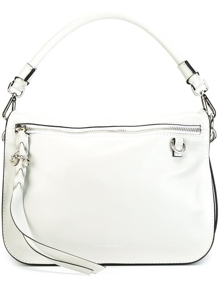 Alexander Mcqueen Skull Shoulder Bag, Women's, Nude/neutrals, Calf Leather