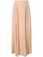 Semicouture High Waisted Maxi Skirt - Neutrals