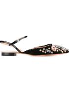 Rochas Rhinestone Embellished Ballerinas