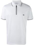 Salvatore Ferragamo Zip Logo Polo Shirt, Men's, Size: Small, Red, Cotton
