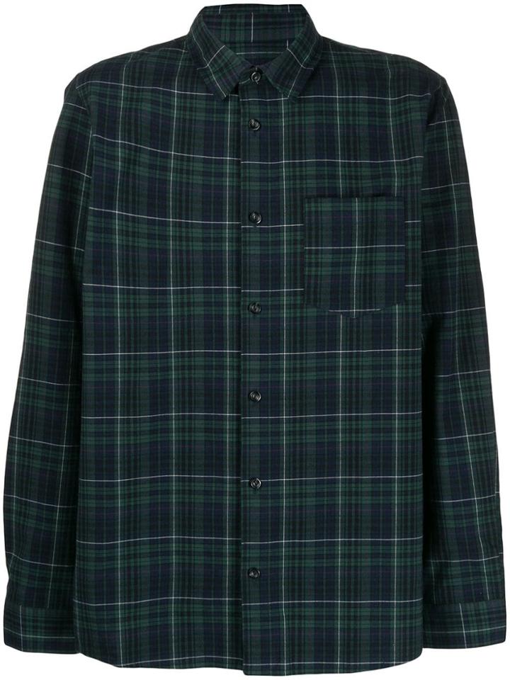 A.p.c. Plaid Print Shirt - Blue