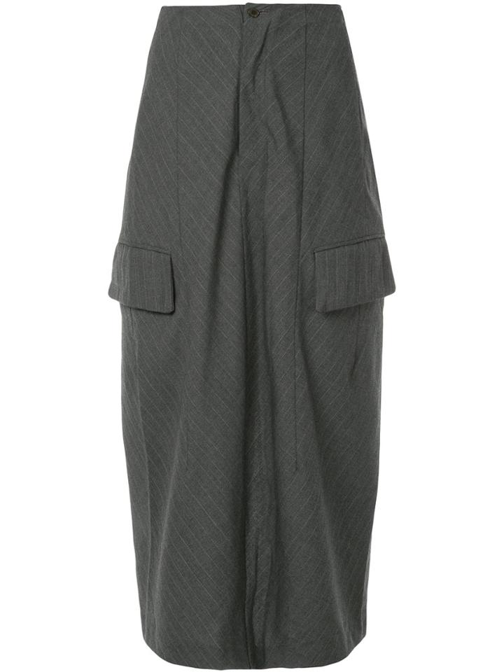 Comme Des Garçons Vintage Pinstripe Skirt - Grey