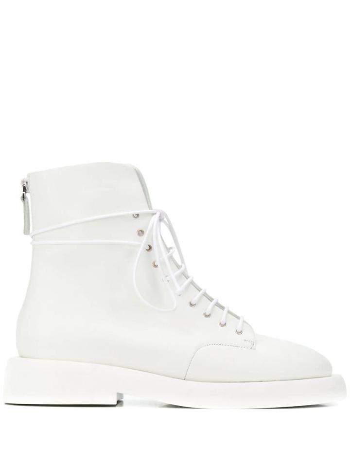 Marsèll Back Zip Fastening Boots - White