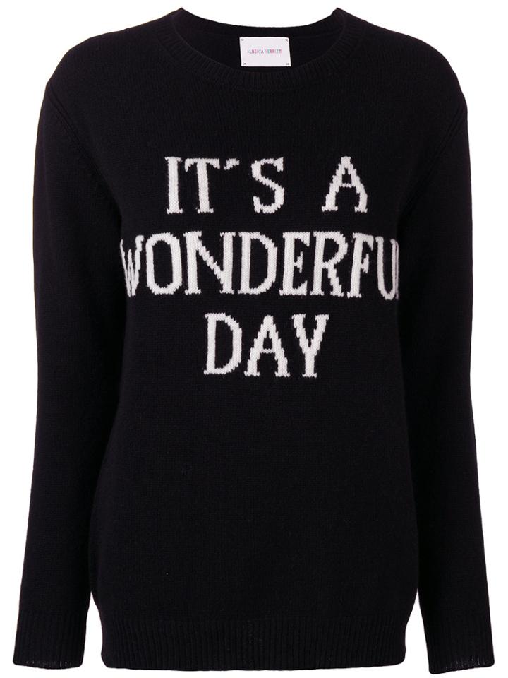 Alberta Ferretti It's A Wonderful Day Jumper - Black