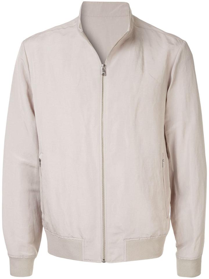 D'urban Zipped Bomber Jacket - Neutrals