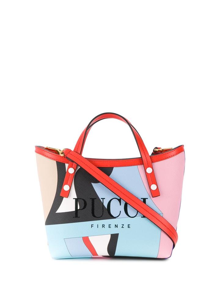 Emilio Pucci Mini Vallauris Print Twist Tote - Blue