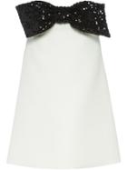 Miu Miu Sequin Bow Dress - White