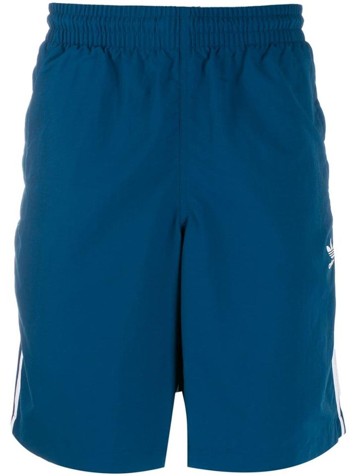 Adidas Three-stripe Track Shorts - Blue