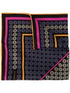 Shanghai Tang Geometric Shòu Print Pocket Square - Purple