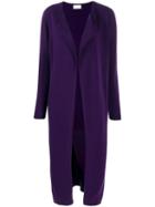 Allude Open Front Cardi-coat - Purple