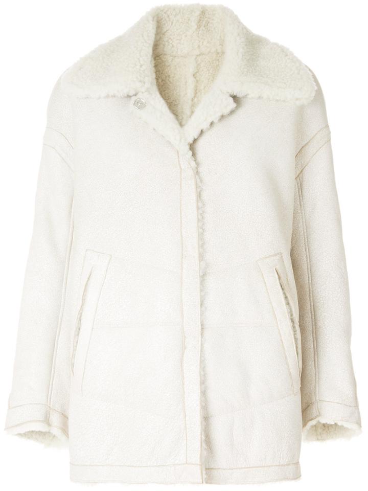 Sylvie Schimmel Forever Shearling Jacket - Nude & Neutrals