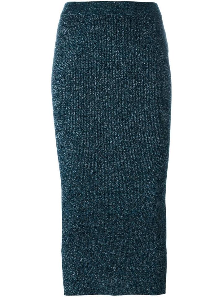 By Malene Birger 'limon' Skirt, Women's, Size: Small, Blue, Viscose/polyester/polyamide/metallic Fibre