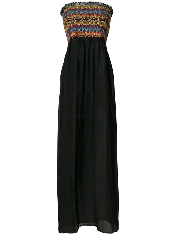 Faliero Sarti Loredana Rainbow Tube Dress - Black