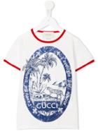 Gucci Kids Jungle Print T-shirt, Boy's, Size: 8 Yrs, White