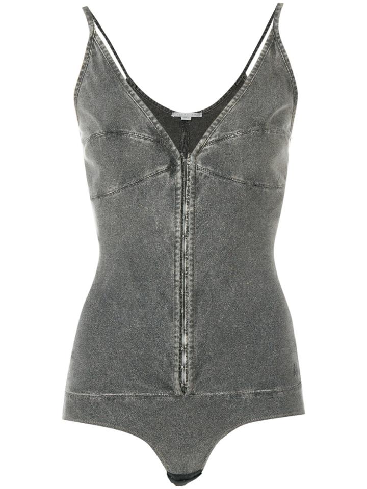 Stella Mccartney Denim Bodysuit - Black