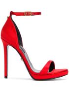 Versace Open Toe Pumps - Red