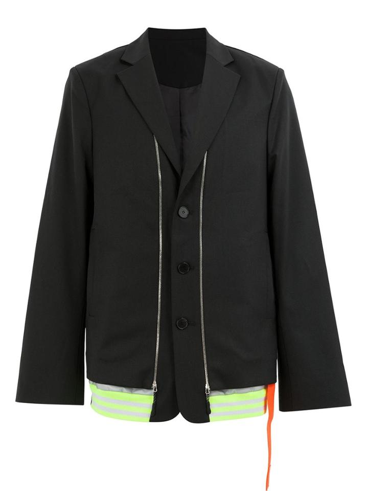 Youser Reflective Panel Blazer - Black