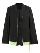 Youser Reflective Panel Blazer - Black