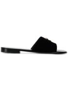 Giuseppe Zanotti Design Logo Slip-on Sandals - Black