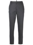 Dsquared2 - Cropped Tailored Trousers - Women - Polyester/virgin Wool/spandex/elastane - 40, Grey, Polyester/virgin Wool/spandex/elastane