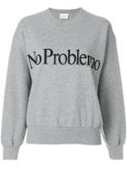 Aries No Problemo Embroidered Sweatshirt - Grey