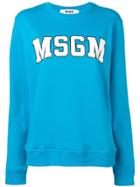 Msgm College Logo Jumper - Blue