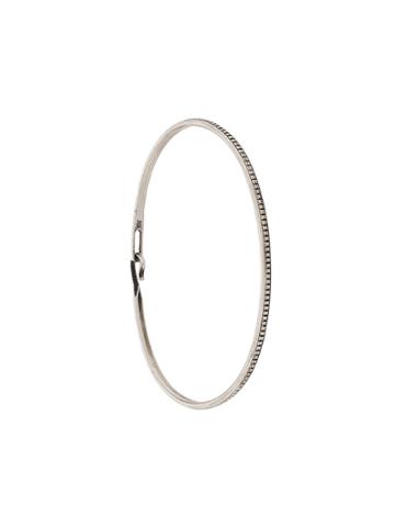 Werkstatt:münchen Embossed Detail Hook Bracelet - Silver