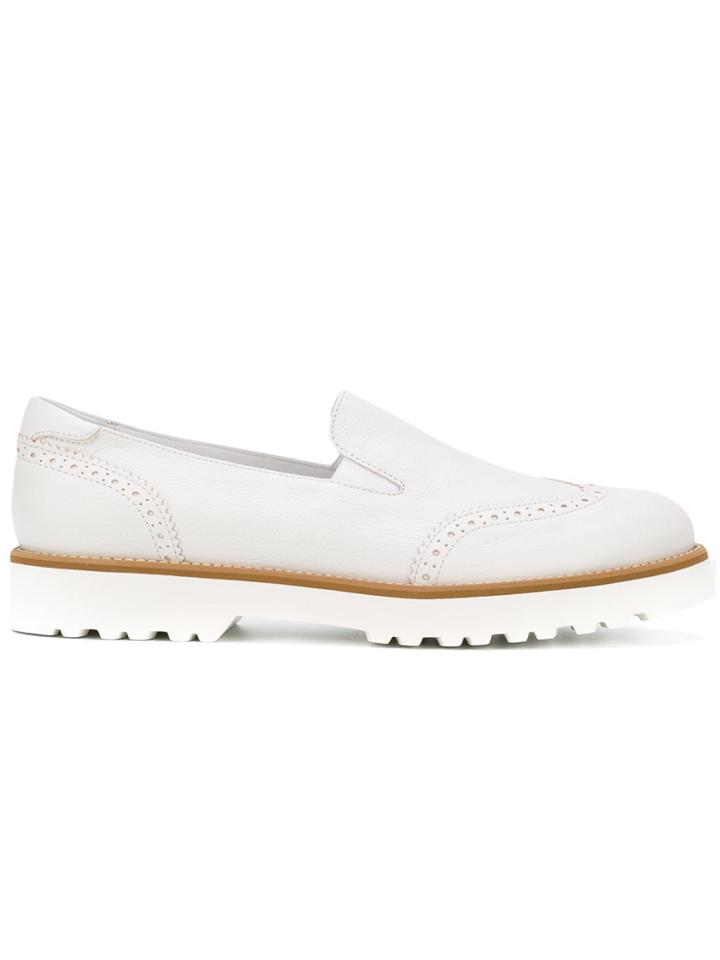 Hogan Chunky Sole Loafers - White
