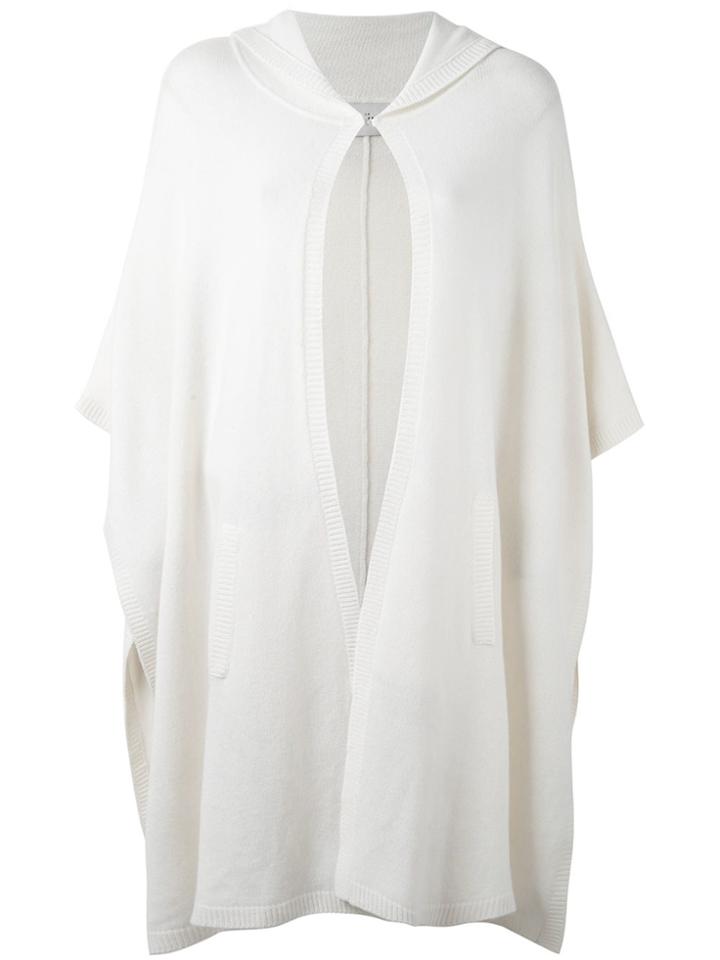 Le Kasha Cashmere 'utah' Knit Poncho - White