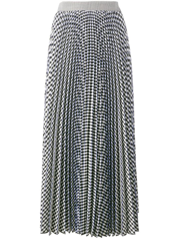 Msgm Gingham Pleated Skirt - Multicolour