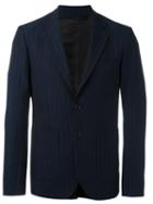 Raf Simons Pinstripe Blazer, Men's, Size: 44, Blue, Wool