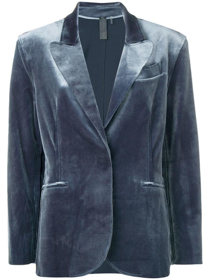 Norma Kamali Velvet Blazer - Grey