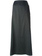 Jean Louis Scherrer Vintage Side Pocket Maxi Skirt, Women's, Size: 44, Grey