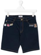 Moschino Kids Chic Design Shorts - Blue