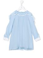 Chloé Kids Ruffled Trim Dress, Girl's, Size: 10 Yrs, Blue