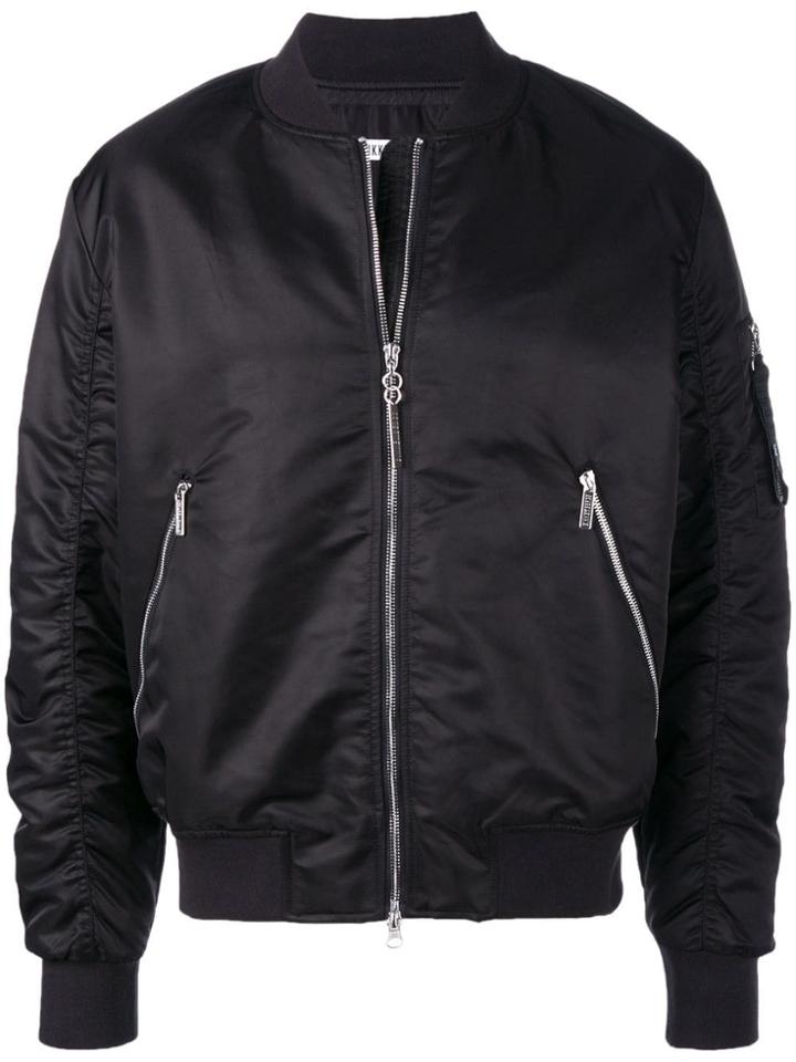 Dirk Bikkembergs Zipped Sleeve Bomber Jacket - Black
