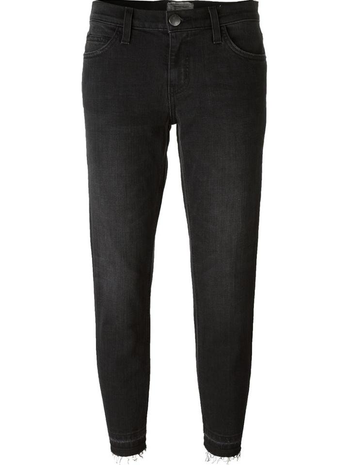 Current/elliott Cropped Jeans, Women's, Size: 26, Black, Spandex/elastane/cotton
