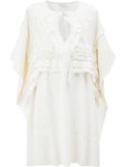 Faith Connexion Embroidered Mid-length Dress, Women's, Size: Small, Nude/neutrals, Silk/cotton/polyamide