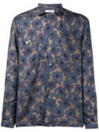 Boglioli Floral Print Shirt, Men's, Size: 40, Blue, Silk