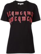 Mcq Alexander Mcqueen Logo Embroidered T-shirt, Women's, Size: Xxs, Black, Cotton