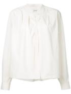 Lemaire - Wrap-over Shirt - Women - Cotton - 38, Nude/neutrals, Cotton