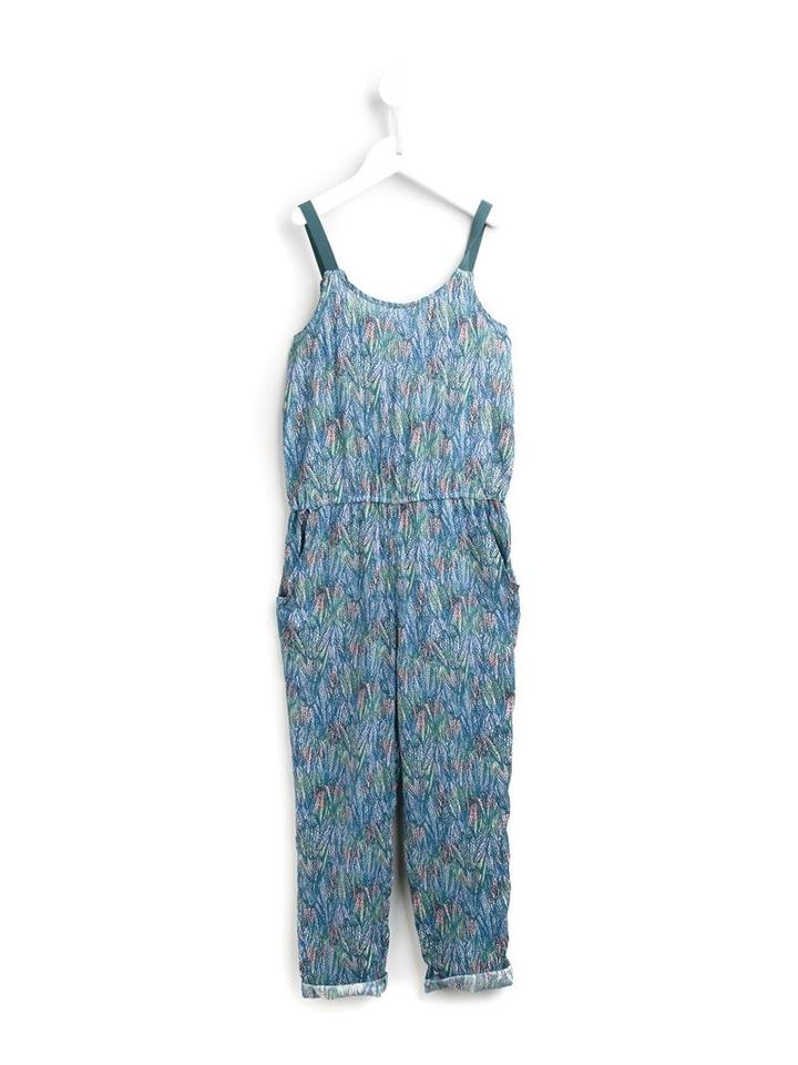 Bellerose Kids Printed Jumpsuit, Girl's, Size: 6 Yrs, Blue