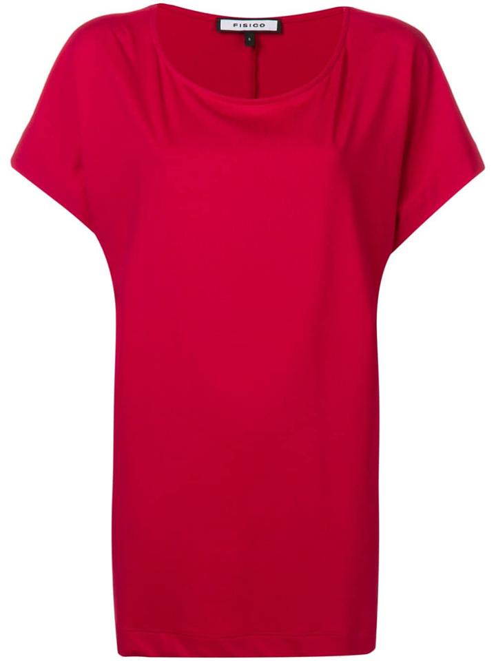 Fisico Oversized Short-sleeve Blouse - Pink